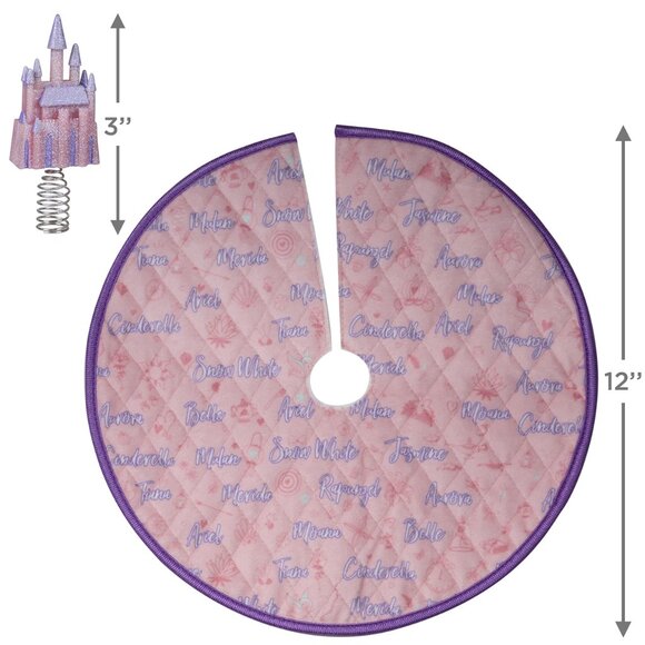 New! Disney Princess Hallmark Keepsake Ornament Tree Topper & Tree Skirt Set - Picture 3 of 4